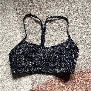 Flow Y Bra - black and white speckled